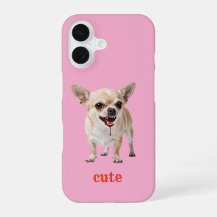 Funda Para iPhone 16 Personalizado Lindo Chihuahua Agresivo Asqueroso V