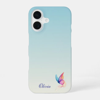 Funda Para iPhone 16 Personalizado minimalista azul