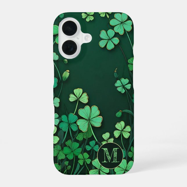 Funda Para iPhone 16 Personalizado Shamrock Meadow (Reverso )