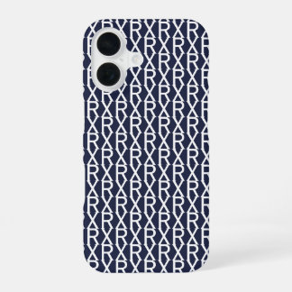 Funda Para iPhone 16 Personalizados de patrones de texto de alfabeto (A