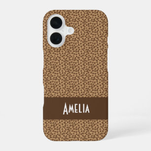 Funda Para iPhone 16 Personalizar Patrón de Estampado de Leopardo