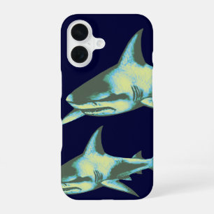 Funda Para iPhone 16 Pescado de tiburón, animales salvajes