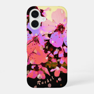 Funda Para iPhone 16 Pétalo de flor de cerezo rosa Primavera y un nombr