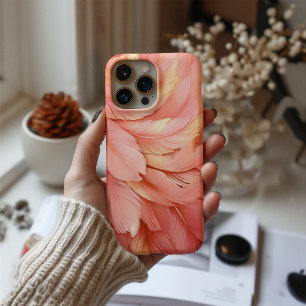 Funda Para iPhone 16 Pétalo de Terciopelo – Pluma Rosa Rubor de Lujo