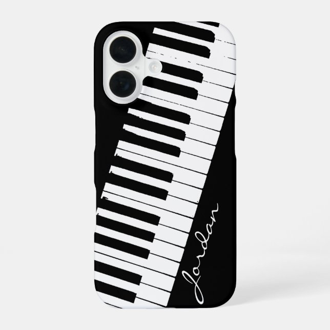 Funda Para iPhone 16 Piano Keys | Angled | Customizable (Reverso )
