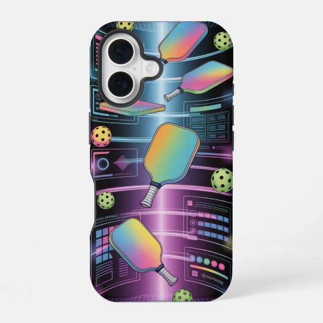 Funda Para iPhone 16 Pickleball Holographic Paddle Portal Tournament (Reverso )