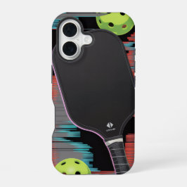 Funda Para iPhone 16 Pickleball Neon Paddle Motion Case