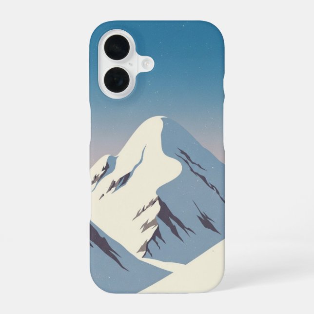 Funda Para iPhone 16 Picos Nevados Vintage (Reverso )