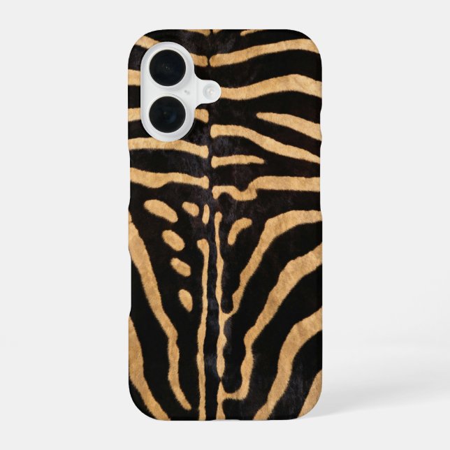 Funda Para iPhone 16 Piel de cebra falsa (Reverso )