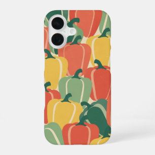 Funda Para iPhone 16 Pimientos estilizados vintage