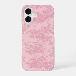 Funda Para iPhone 16 Pink Bamboo Leaf Japanese Modern Phone Case