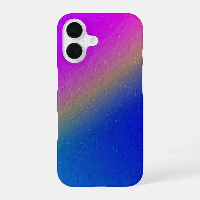 Funda Para iPhone 16 Pink Blue Gradient Rainbow (Reverso )