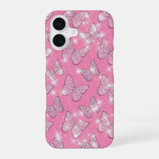 Funda Para iPhone 16 Pink Butterfly