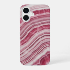 Funda Para iPhone 16 Pink Rhodochrosite Marble Agate Stone Pattern