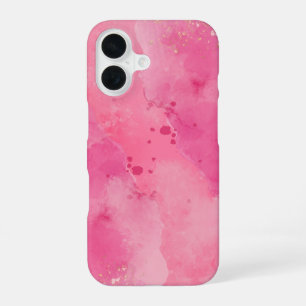Funda Para iPhone 16 Pink Watercolor Linktree  