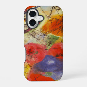 Funda Para iPhone 16 Pintura abstracta de trazos negros de Kandinsky