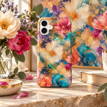 Pintura al óleo floral abstracta impresionista vib