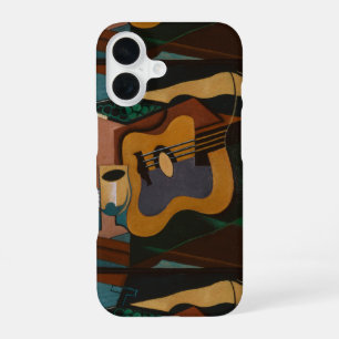 Funda Para iPhone 16 Pintura De Guitarra Y Vino Resumen