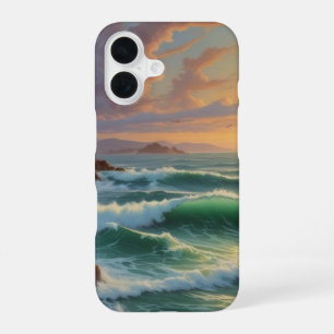 Funda Para iPhone 16 Pintura de paisaje marino al atardecer