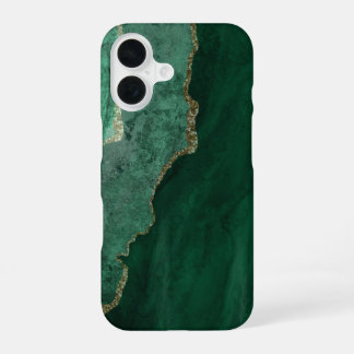 Funda Para iPhone 16 PixDezines AGATA ACUARELA VERDE OSCURO