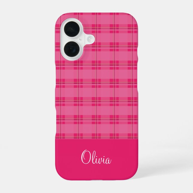 Funda Para iPhone 16 Placa rosa caliente (Reverso )