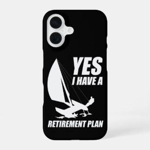 Funda Para iPhone 16 Plan de jubilación catamarán trapecio vela capitán