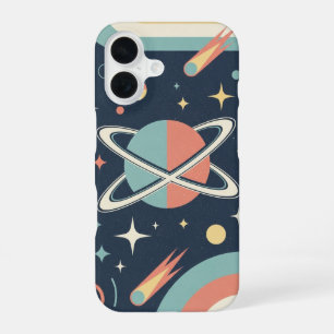 Funda Para iPhone 16 Planeta minimalista retro con anillos