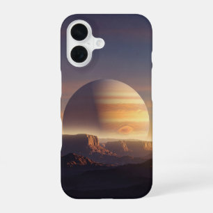 Funda Para iPhone 16 Planeta vintage detrás de los acantilados