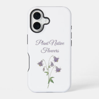 Funda Para iPhone 16 Planta Columbine Flores Nativas (Europa)