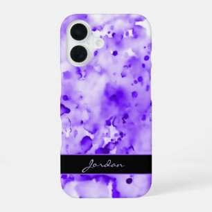 Funda Para iPhone 16 Plantas de pintura de color púrpura artsy púrpura 