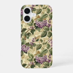 Funda Para iPhone 16 Platos de papel para fiesta con flores de lila púr