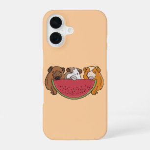 Funda Para iPhone 16 Playas de Guinea y Ilustracion de sandía