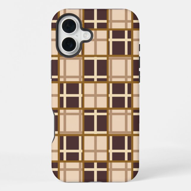 Funda para iPhone 16 Plus Abstract Shades of Brown (Reverso )