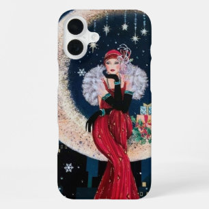 Funda Para iPhone 16 Plus Funda para iPhone sixte Plus con dama Art Deco vin