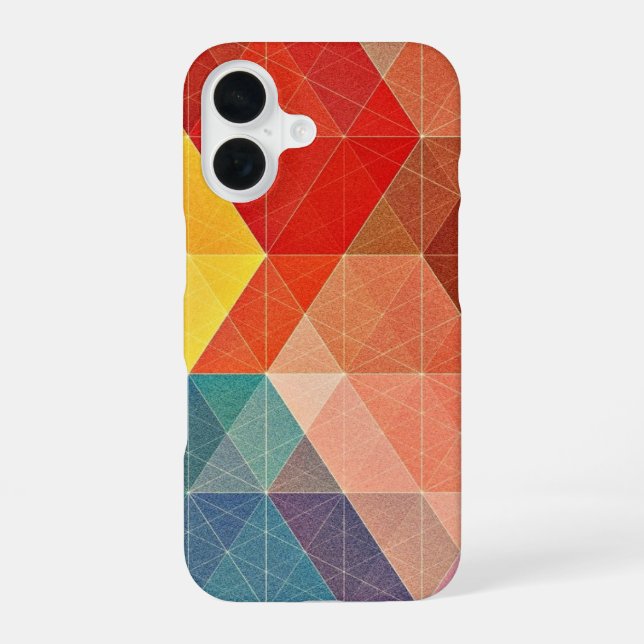 Funda Para iPhone 16 Polígono Abstracto (Reverso )