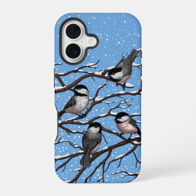 Funda Para iPhone 16 Pollos en invierno (Reverso )