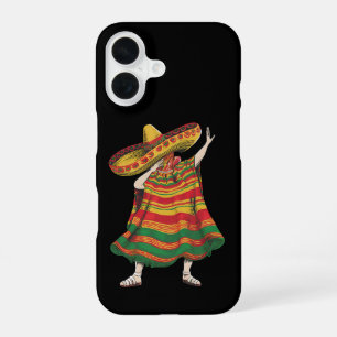 Funda Para iPhone 16 Poncho Mexicano Dabbing Fiesta Cinco De Mayo