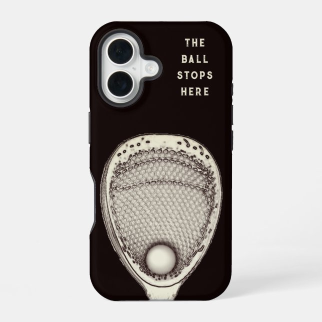 Funda Para iPhone 16 Portero de Lacrosse (Reverso )