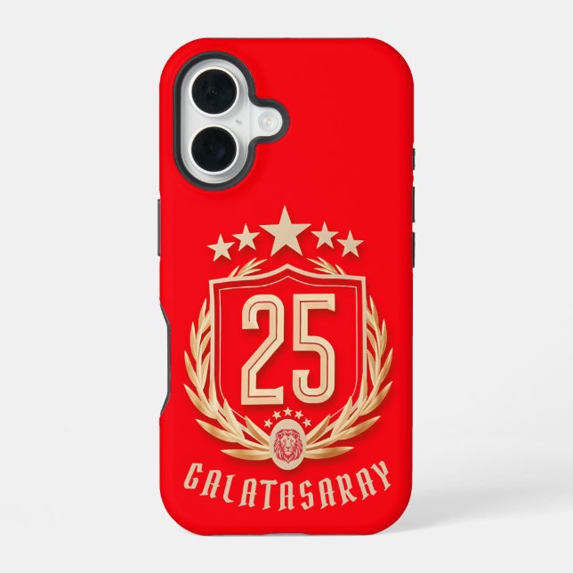 Funda Para iPhone 16 Poster del Campeonato de Galatasaray 2025 (Reverso )