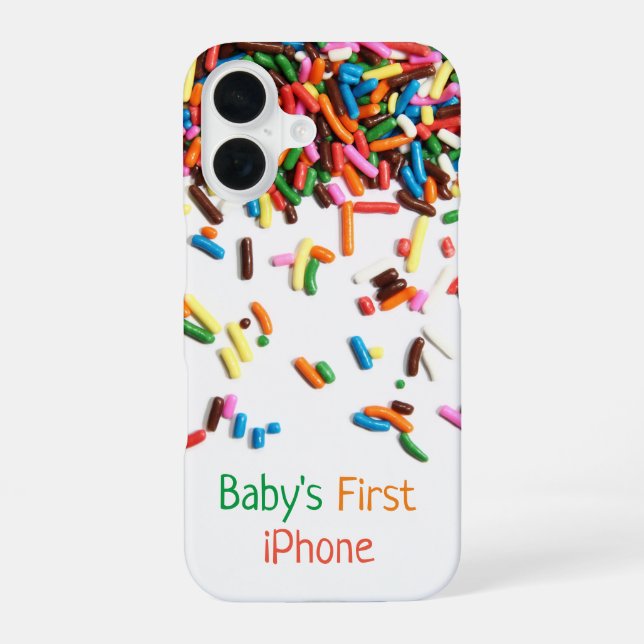 Funda Para iPhone 16 Primer iPhone del bebé (Reverso )