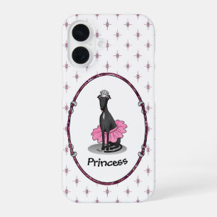 Funda Para iPhone 16 Princesa Bailarina de Ballet Galgo (negro)