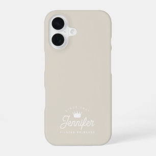 Funda Para iPhone 16 Princesa Pilates Beige Chic Moderna
