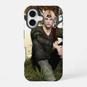 Funda Para iPhone 16 Príncipe del Bosque de Fantasía de Otoño Retrato