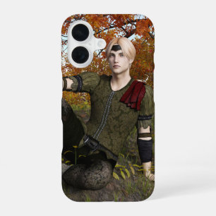 Funda Para iPhone 16 Príncipe del Bosque de Fantasía de Otoño Retrato