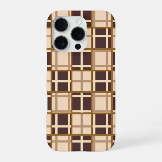 Funda para iPhone 16 Pro Abstract Shades of Brown (Reverso)