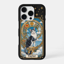 Funda para iPhone 16 Pro Carta de Tarot de Gato