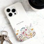 Funda para iPhone 16 Pro con Floral Watercolor Flo<br><div class="desc">Funda para iPhone 16 Pro personalizado con acuarela Floral. Un diseño moderno y elegante con flores acuáticas encantadoras y una tipografía encantadora para añadir tu nombre. La vegetación botánica en un diseño sencillo y limpio sobre un fondo "blanco roto" que es perfecto para hacer un regalo único para tu madre....</div>