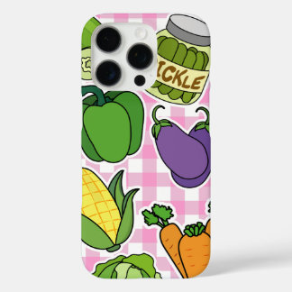 Funda para iPhone 16 Pro con patrón vegetal.