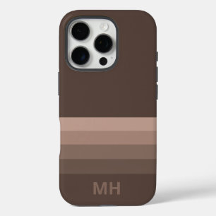 Funda para iPhone 16 Pro con rayas clásicas y mono