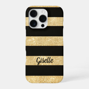 Funda para iPhone 16 Pro dorada y negra